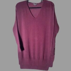 Adriana Papell V-Neck High Low Sweater NWT